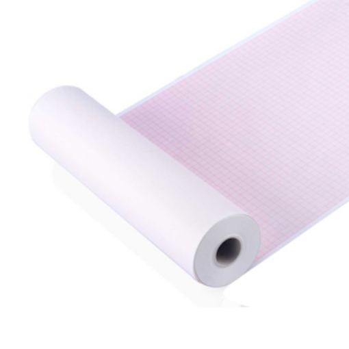 Papel para Electrocardiógrafo de 12 Canales Carewell en Rollo de 21 cm