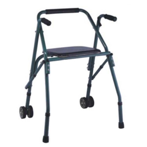 Andadera Rider Plegable Con Asiento. 2 Ruedas Delanteras.Soporte Para Espalda