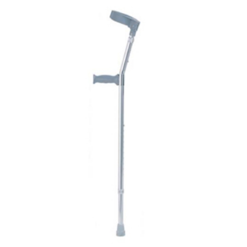 Muletas Rider de aluminio tipo canadiense mango de plastico color plata
