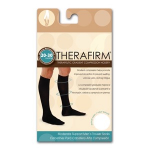 Calcetin Therafirm Alta Compresion (20-30 Mmhg) Caballero Talla Chica Color Blanco