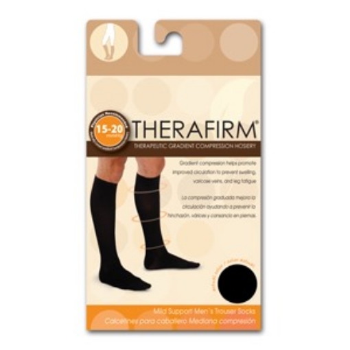 Calcetin Therafirm Mediana Compresion (15-20 Mmhg) Caballero Talla X-Grande Color Negro