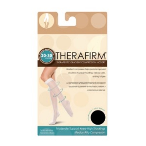 Tobimedia Therafirm Alta Compresion (20-30 Mmhg) Punta cubierta Talla X-Grande Color Negro