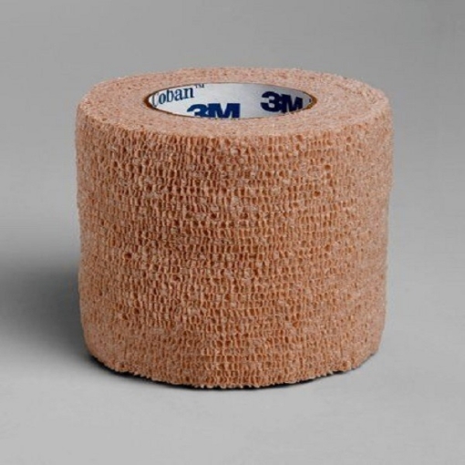 Venda cohesiva de 3" Coban color piel. Medida: 7.5cm x 4.5m