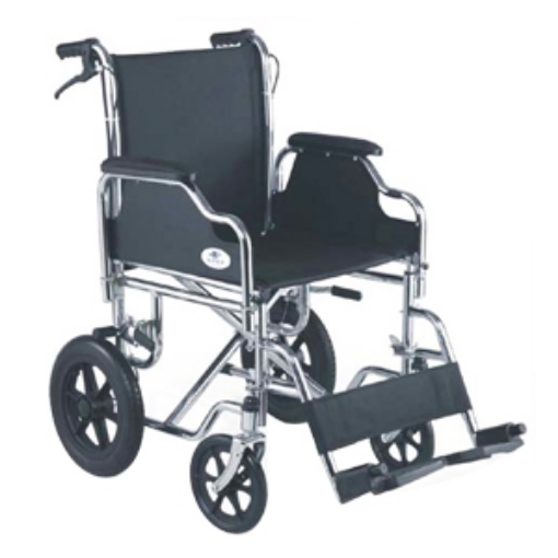 Silla De Traslado Rider Descansa Brazos Abatible. Descansa Pies Desmontables. Tela Vinyl.