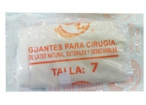 Guantes de Látex Desechable para Cirugía Talla 7.0 (par)