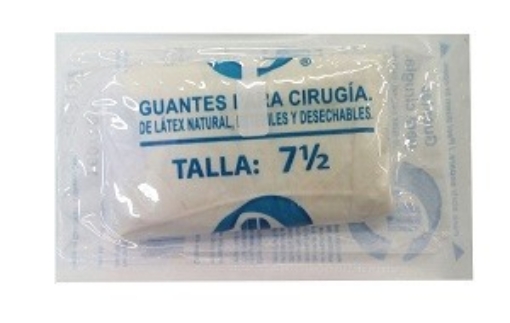 Guantes de Látex Desechable para Cirugía Talla 7.5 (par)