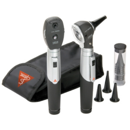Estuche de diagnostico Mini 3000 con 2 mangos, 2 cabezales y estuche suave, color negro