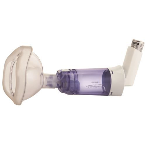 Cámara de Inhalación Optichamber Diamond Respironics Antiestática con Mascarilla Mediana