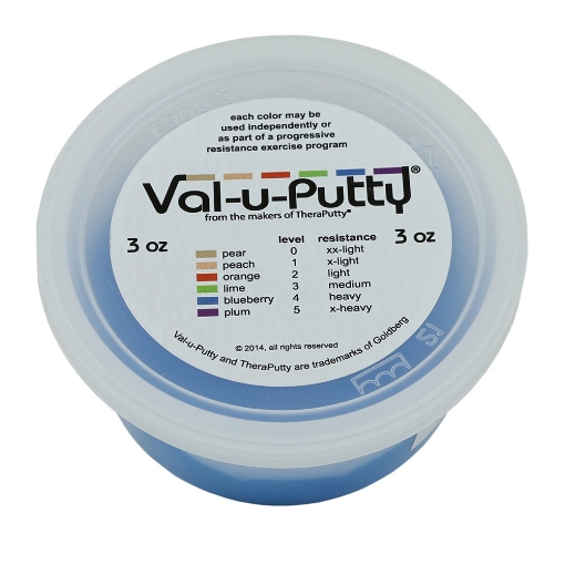 Plastilina Val-u Putty para Ejercicios de Rehabilitación en Mano Resistencia Fuerte Color Azul