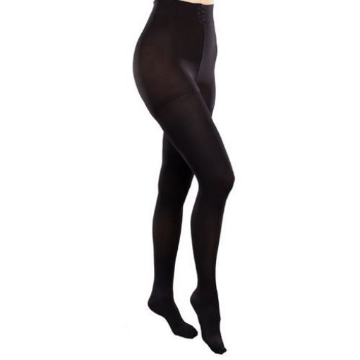 Pantimedia Therafirm Alta Compresion (20-30 Mmhg) Modelo Sheer Color Negro Talla Grande