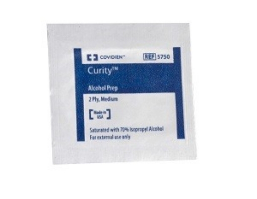 Almohadillas Medtronic Curity Con Alcohol Isopropilico Al 70% 2 Capas Esteril