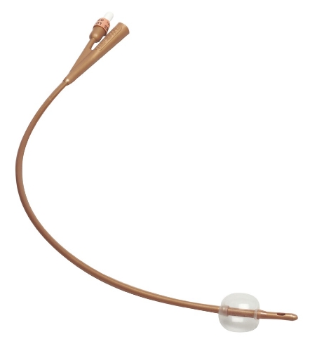 Sonda Foley Medtronic Dover Silver 100% Silicón (Hidrogel-Iones de Plata) 14 Fr. Globo 5 cc 2 vías