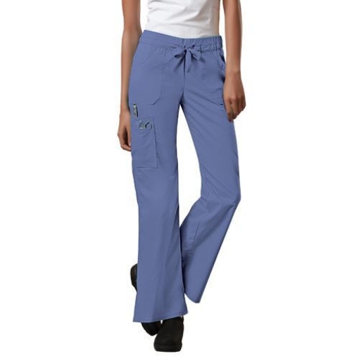 Pantalón Cherokee Tipo de Cargo con Cintas Corte Bajo Color Azul Cielo