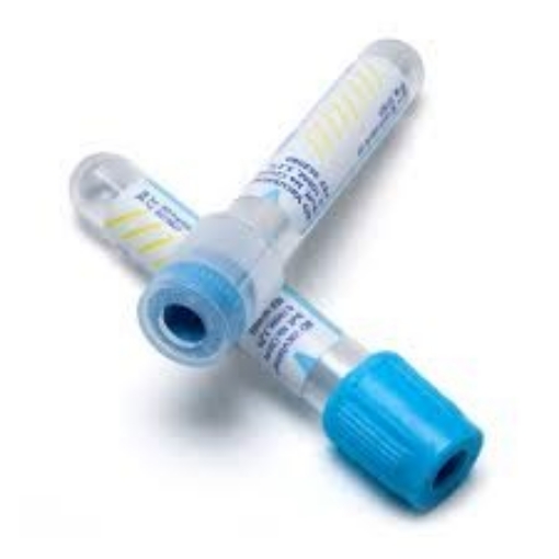 Tubo Vacutainer BD Plus de 2.7ml  con Tapón Color Azul Caja con 100 piezas