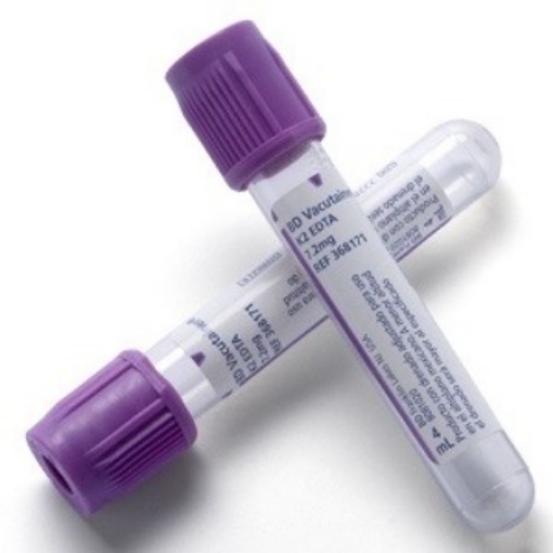 Tubo Vacutainer BD Color Lila Caja con 100 piezas