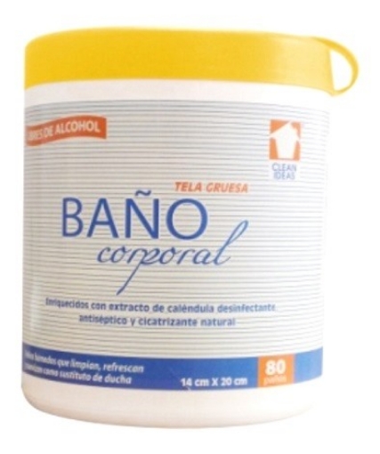 Panos Humedos Clean Ideas Corporal Con Calendula Envase Con 80 Piezas