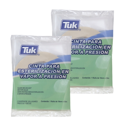 Cinta testigo Tuk para Esterilización en vapor 18mm x 50 m.