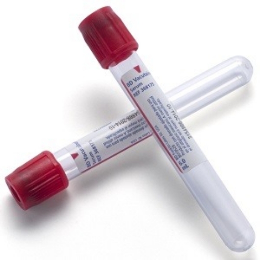 Tubo Vacutainer BD de 6ml Color Rojo Caja con 100 piezas