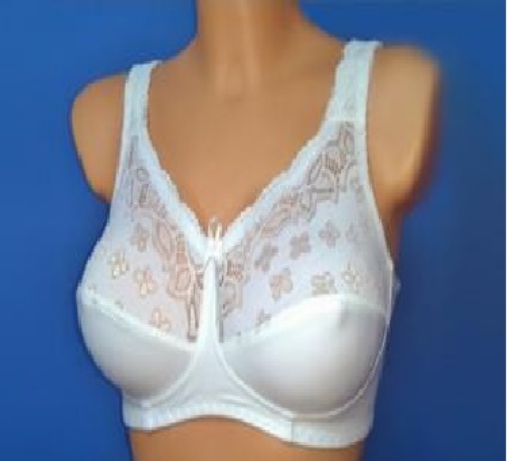 Brassiere Maxima para Prótesis Mamaria Modelo Ala Color Blanco Talla 38B