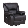 Sillon lifter Reclinable Electrico 3 posiciones de PU con llantas Negro