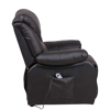 Sillon lifter Reclinable Electrico 3 posiciones de PU con llantas Negro