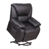 Sillon lifter Reclinable Electrico 3 posiciones de PU con llantas Negro