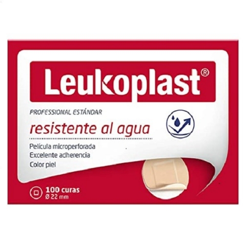 Venditas Adhesivas Leukoplast redondas 22 mm Piel Caja con 100 piezas