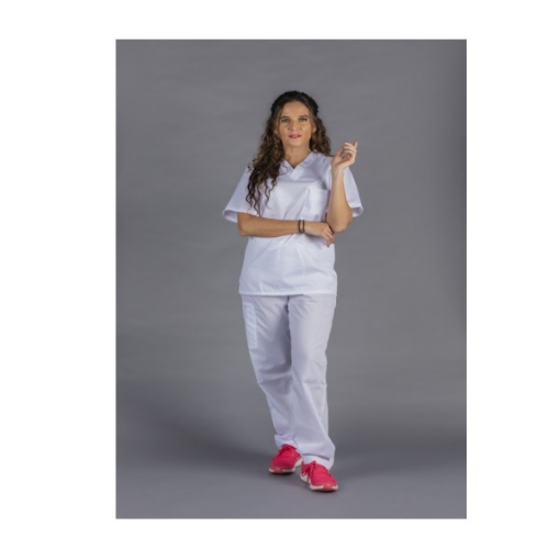 Uniforme Medico Med Wear Atlantic Unisex, Color Blanco