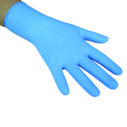 Guante de latex plus no esteril ambiderm para exploracion azul mediano caja con 100 pi