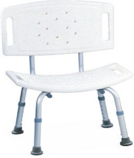Banco ducha Infinity de aluminio con respaldo desmontable