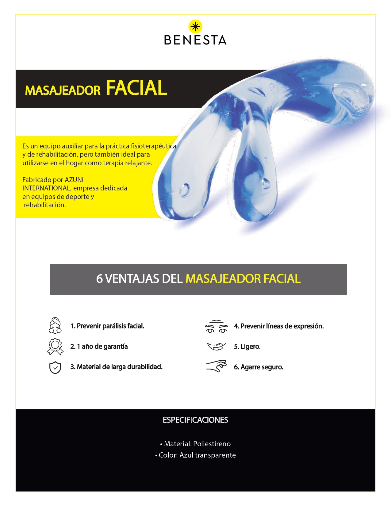 masajeador facial benesta
