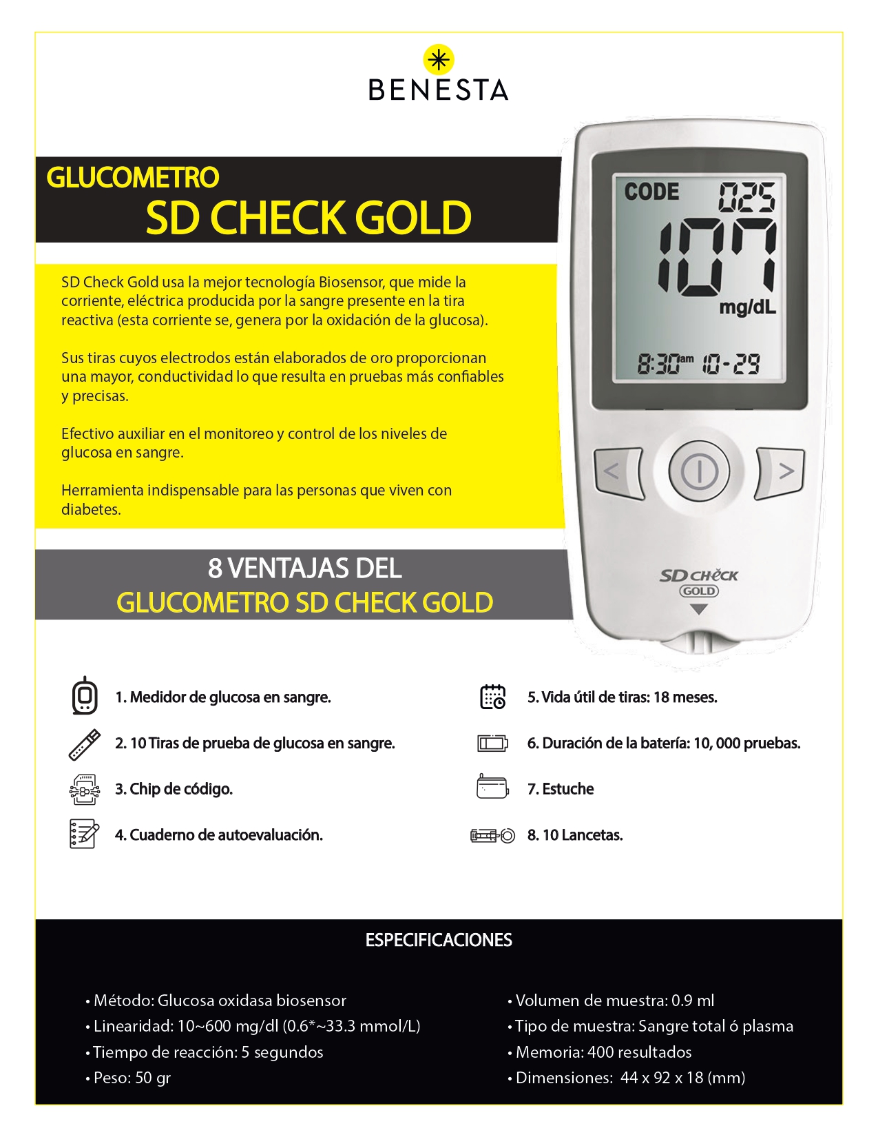 Glucometro Sd Check Gold