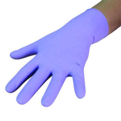 Guante de Latex Plus No Esteril Ambiderm para Exploracion Violeta Chico caja con 100 pi