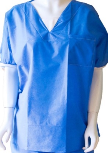Pijama en cuello V para cirugia TEXTIMEDIC, SMS 35 gr ,no esteril desechable