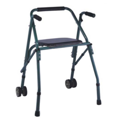 Andadera rollator Infinity plegable con 2 llantas, asiento y respaldo