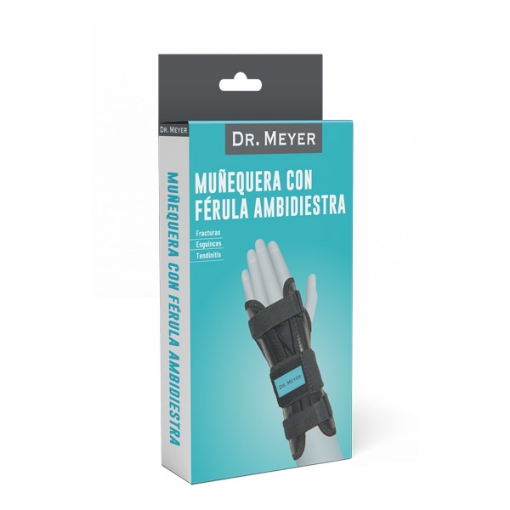 Muñequera de neopreno con ferula ambidiestra Dr. Meyer negro