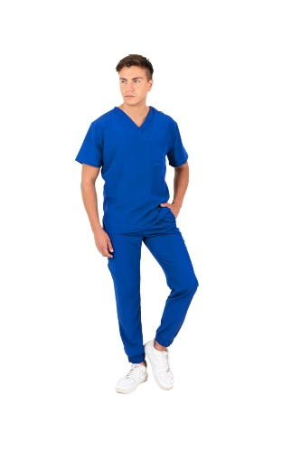 Uniforme Medico Antifluidos Indic azul rey Medwear