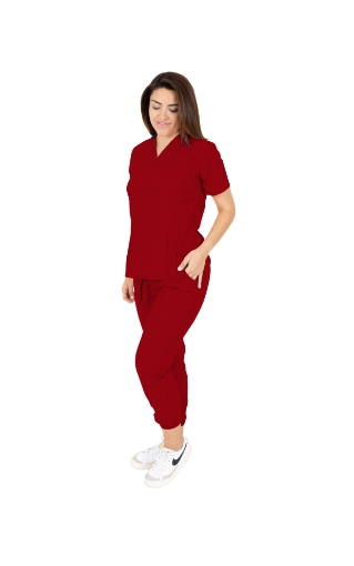 Uniforme Medico Antifluidos Pacific roja Medwear