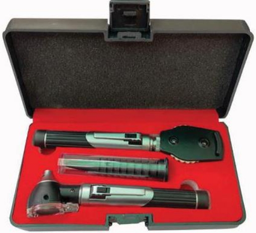 Estuche de oftalmoscopios / otoscopio medstar, negro