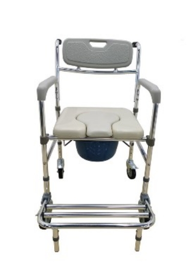 Silla comodo Liberty de aluminio 3 en 1, silla, comodo, transporte, color blanco con negro